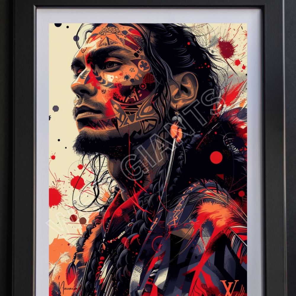 LV WARRIOR LOUIS VUITTON FASHION NATIVE LUX WARRIOR PRINT 11X17